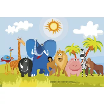   AFRICA ANIMALS fotótapéta, poszter, vlies alapanyag, 375x250 cm