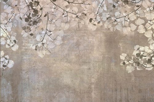 Bézs levelek fotótapéta, poszter, vlies alapanyag, 375x250 cm