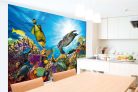 Vlies Fotótapéta -  Coral reef with many fishes - 375x250 cm