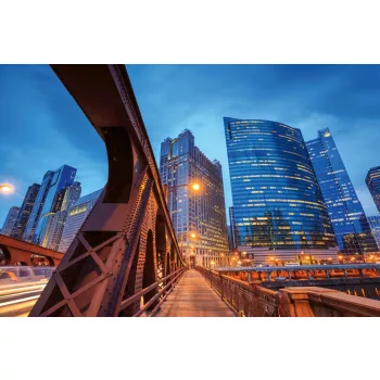 Vlies Fotótapéta - Chicago downtown - 375x250 cm