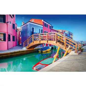 Vlies Fotótapéta - Houses in Burano - 375x250 cm