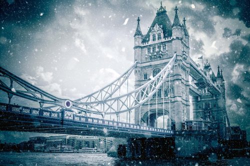 Vlies Fotótapéta - Winter London scene - 375x250 cm