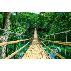 Vlies Fotótapéta - Bamboo hanging bridge - 375x250 cm