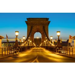   Vlies Fotótapéta - Suspension bridge in Budapest - 375x250 cm