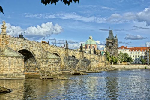 Vlies Fotótapéta - View of the Charles bridge  - 375x250 cm