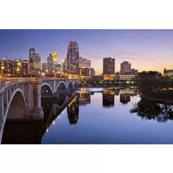 Vlies Fotótapéta - Minneapolis downtown - 375x250 cm