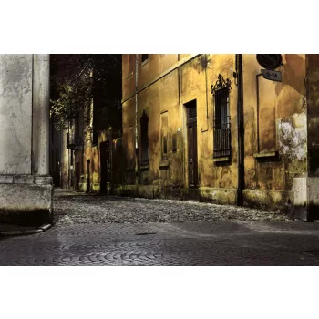 Vlies Fotótapéta - Dark alley at night - 375x250 cm