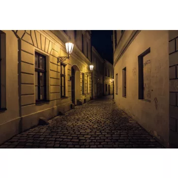   Vlies Fotótapéta - Mysterious cobblestone street - 375x250 cm