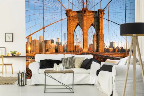 Vlies Fotótapéta - Brooklyn bridge panorama - 375x250 cm