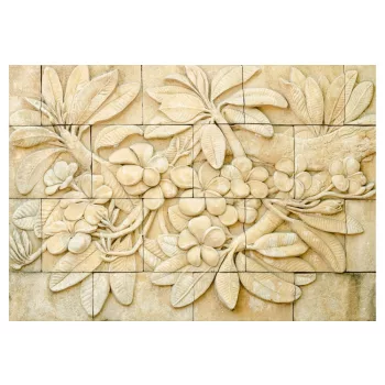   Vlies Fotótapéta - Low relief cement Thai style - 375x250 cm