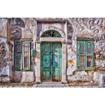 Vlies Fotótapéta - Old house, Symi - 375x250 cm