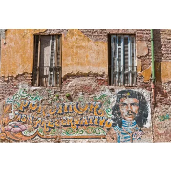   Vlies Fotótapéta - Che Guevara graffiti, Argentina  - 375x250 cm