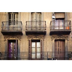 Vlies Fotótapéta - Old-fashioned balconies  - 375x250 cm