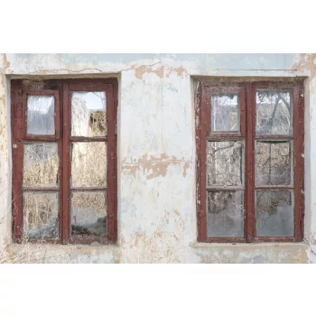Vlies Fotótapéta - Old windows - 375x250 cm