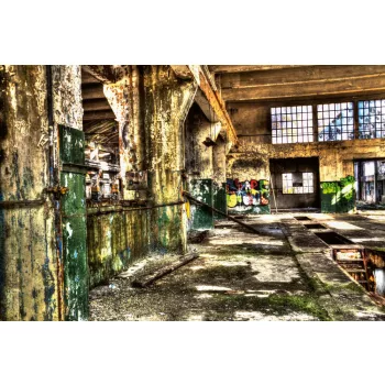 Vlies Fotótapéta - Abandoned factory - 375x250 cm