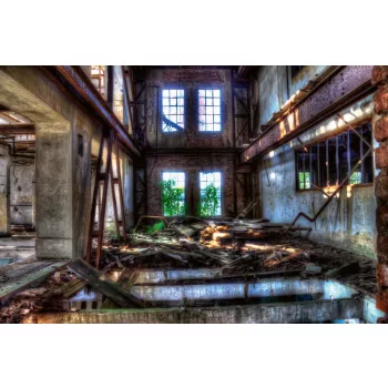 Vlies Fotótapéta - mill destoyed - 375x250 cm