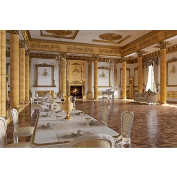Vlies Fotótapéta - Ballroom and restaurant - 375x250 cm