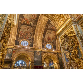 Vlies Fotótapéta - Valletta Cathedral, Malta - 375x250 cm