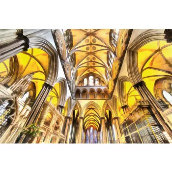 Vlies Fotótapéta - Salisbury Cathedral - 375x250 cm