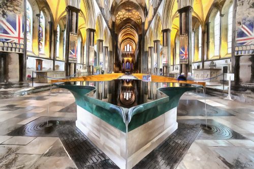 Vlies Fotótapéta - Salisbury Cathedral - 375x250 cm