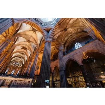   Vlies Fotótapéta - Gothic quarter of Barcelona - 375x250 cm