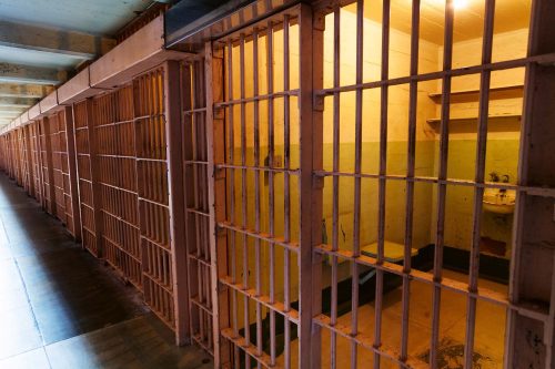 Vlies Fotótapéta - American old prison cells - 375x250 cm