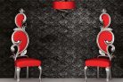 Vlies Fotótapéta - Two red chairs  - 375x250 cm