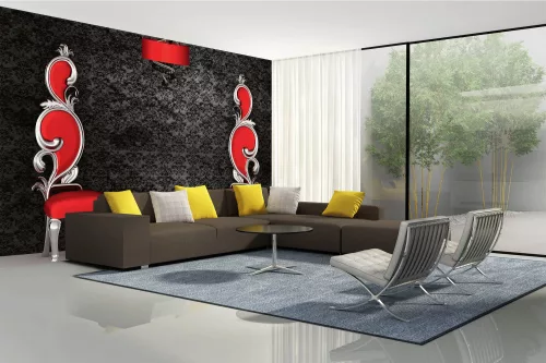 Vlies Fotótapéta - Two red chairs - 375x250 cm
