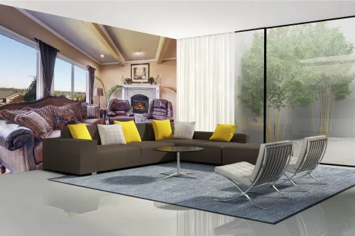 Vlies Fotótapéta - Luxury living room - 375x250 cm