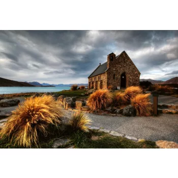   Vlies Fotótapéta - The Church of the Good Shepherd, New Zealand  - 375x250 cm