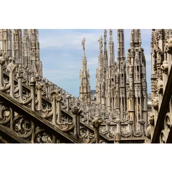 Vlies Fotótapéta - Roof Milan Cathedral - 375x250 cm