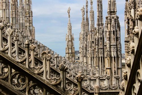 Vlies Fotótapéta - Roof Milan Cathedral - 375x250 cm