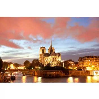 Vlies Fotótapéta - Paris evening - 375x250 cm