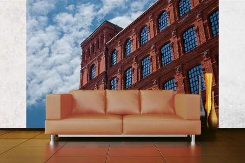 Vlies Fotótapéta - Old red brick factory in Lodz - 375x250 cm