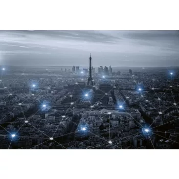Vlies Fotótapéta - Smart city scape - 375x250 cm