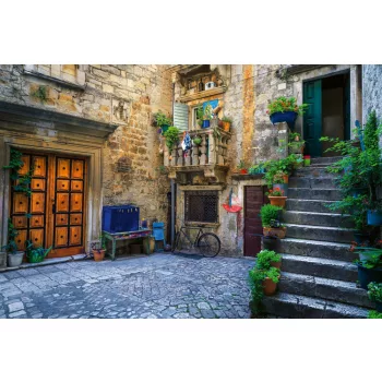 Vlies Fotótapéta - Old Stone House in Trogir- 375x250 cm