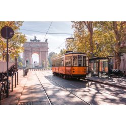 Vlies Fotótapéta - Vintage Tram - 375x250 cm