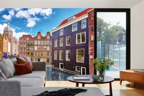 EMBANKMENTS OF AMSTERDAM fotótapéta, poszter, vlies alapanyag, 375x250 cm