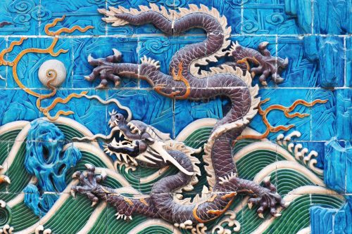 Vlies Fotótapéta - Dragon wall of Beihai - 375x250 cm