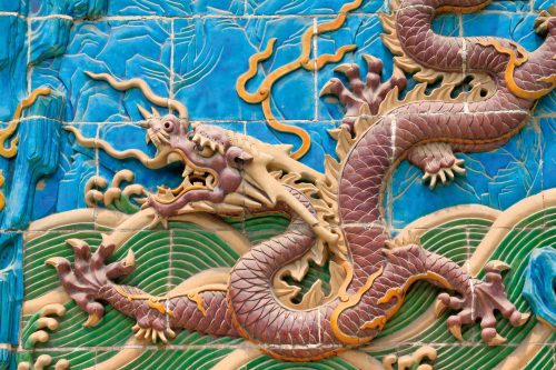 Vlies Fotótapéta - Dragon wall of Beihai - 375x250 cm