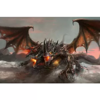 Vlies Fotótapéta - Three headed dragon - 375x250 cm