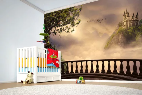 Vlies Fotótapéta - Balcony of a castle - 375x250 cm