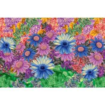 Vlies Fotótapéta - Flower textile - 375x250 cm