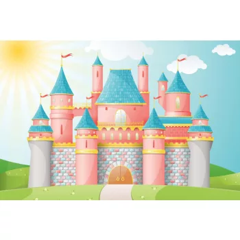 Vlies Fotótapéta - Pink castle - 375x250 cm