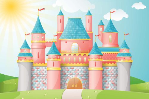 Vlies Fotótapéta - Pink castle - 375x250 cm