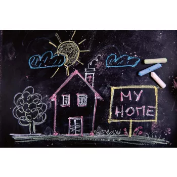Vlies Fotótapéta - Home by chalk - 375x250 cm