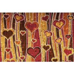 Vlies Fotótapéta - Romantic hearts - 375x250 cm