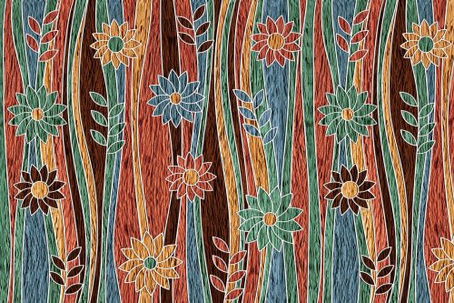 Vlies Fotótapéta - Garden decorative pattern - 375x250 cm