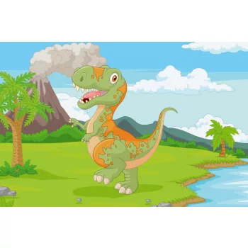   Vlies Fotótapéta - Tyrannosaurus in the jungle - 375x250 cm