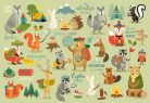 CAMPING ANIMALS fotótapéta, poszter, vlies alapanyag, 375x250 cm